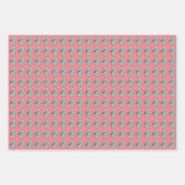 腎臓、バラ色、 ラッピングペーパーシート (正面3)