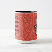 腎臓、怖がらせる事はカスタマイズできない ツートーンマグカップ (中央)