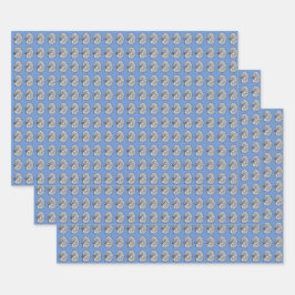 腎臓、青、 ラッピングペーパーシート