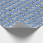 腎臓、青、 ラッピングペーパー (角)