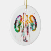 腎解剖学 セラミックオーナメント (右)
