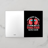 腎透析患者への愛を隠せない 箔グリーティングカード (外側レイダウン)