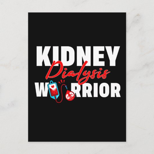 腎透析戦士の腎臓の受領者 ポストカード (正面)
