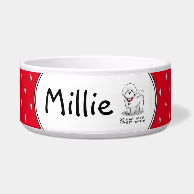 腐おもしろい腐なビコンフリーズ犬 – かわいい ボウル (正面)