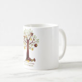 腐ったおもしろいリンゴのファミリーツリー コーヒーマグカップ (正面右)