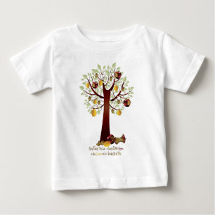 腐ったおもしろいリンゴのファミリーツリー ベビーTシャツ