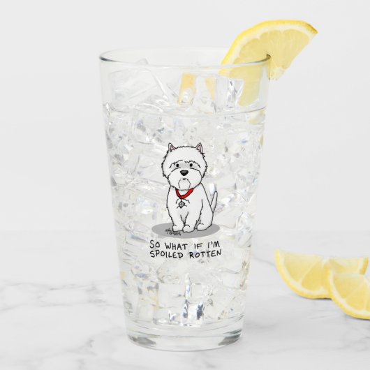 腐ったもしウェスティー犬を甘やかしたもの タンブラーグラス (アイス裏面)