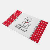 腐ったもしウェスティー犬を甘やかしたもの ドアマット (アングル)