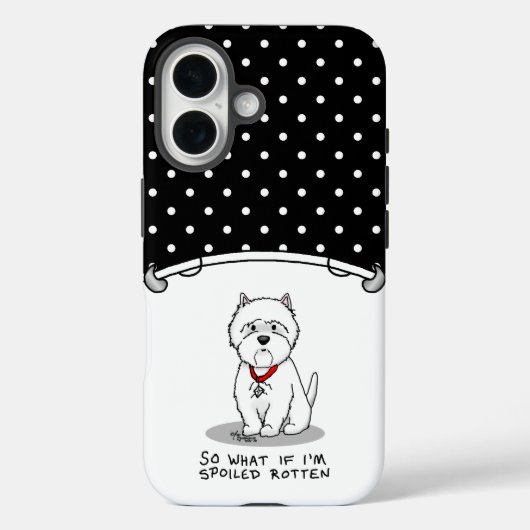 腐ったもしウェスティー犬を甘やかしたもの Case-Mate iPhoneケース (裏面)