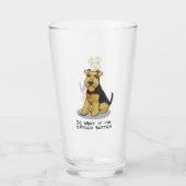 腐ったもし犬のウェルシュテリアを甘やかしたもの タンブラーグラス (裏面)