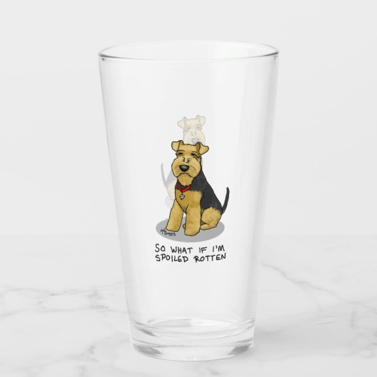 腐ったもし犬のウェルシュテリアを甘やかしたもの タンブラーグラス (裏面)