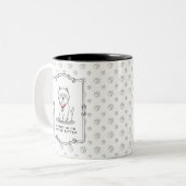 腐ったウェスティーウエストハイランドホワイトテリア ツートーンマグカップ (正面左)