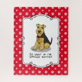 腐ったウェルシュテリア犬の腐った – かわいい ジグソーパズル (縦)