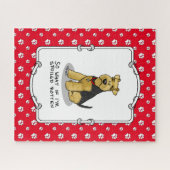 腐ったウェルシュテリア犬の腐った – かわいい ジグソーパズル (横)