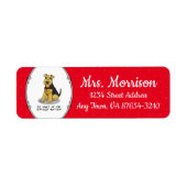 腐ったウェルシュテリア犬の腐った – かわいい ラベル (正面)