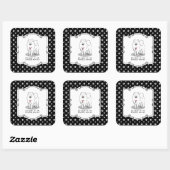 腐ったサモイドッグかわいいおもしろい態度 スクエアシール (シート)