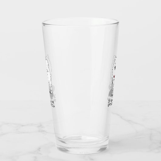 腐ったサモイドッグかわいいおもしろい態度 タンブラーグラス (左)