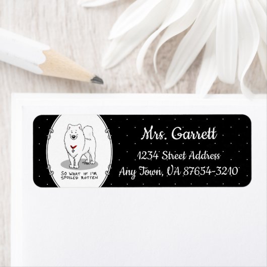 腐ったサモイドッグかわいいおもしろい態度 ラベル (インサイチュ)