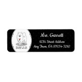 腐ったサモイドッグかわいいおもしろい態度 ラベル (正面)