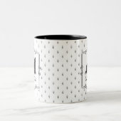 腐ったスカイテリア犬(黒)かわいいおもしろい ツートーンマグカップ (中央)