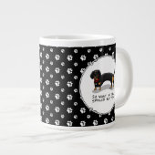腐ったダックスシュント(Sブラック&タン)かわいい犬 ジャンボコーヒーマグカップ (正面右)