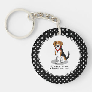 腐ったビーグル（トリカラー3）犬おもしろい キーホルダー