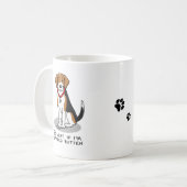 腐ったビーグル(トリカラー3)犬おもしろい コーヒーマグカップ (正面左)