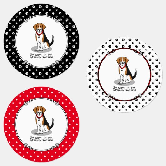 腐ったビーグル(トリカラー3)犬おもしろい ラベル (グループ)