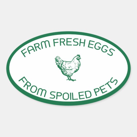 腐ったペットの箱から生の卵を育てる 楕円形シール (正面)
