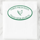 腐ったペットの箱から生の卵を育てる 楕円形シール (バッグ)