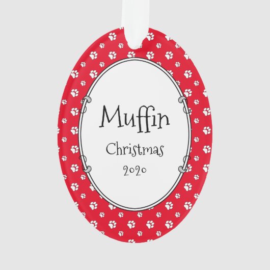 腐ったボストンテリア(黒)かわいい犬 オーナメント (裏面)