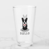 腐ったボストンテリア(黒)かわいい犬 タンブラーグラス (裏面)