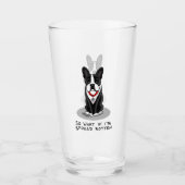 腐ったボストンテリア(黒)かわいい犬 タンブラーグラス (正面)