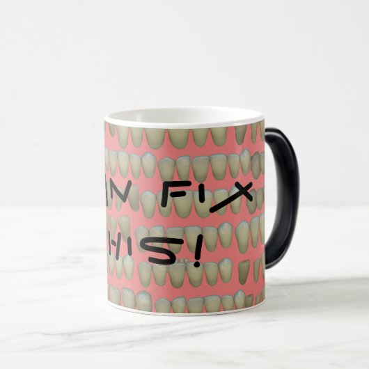 腐った歯の歯科医の歯科の歯科矯正学 モーフィングマグカップ (正面右)