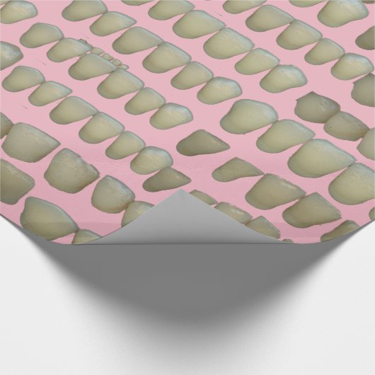 腐った歯の歯科歯科歯列矯正ピンク ラッピングペーパー (コーナー)