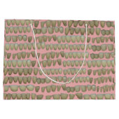 腐った歯の歯科歯科歯列矯正ピンク ラージペーパーバッグ (裏面)