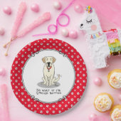 腐った腐ったイエロー・ラブラドール・レトリーバーラブラドールリトリエおもしろいバー ペーパープレート (パーティー)