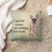 腐った腐ったフランスのブルドッグがここに住む クッション (ブランケット)