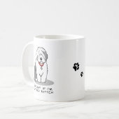 腐った腐った古いイギリスの牧羊犬(灰色1おもしろい) コーヒーマグカップ (正面左)