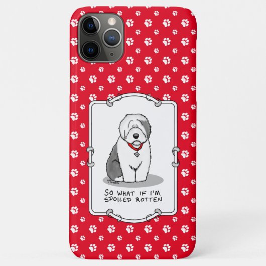 腐った腐った古いイギリスの牧羊犬(灰色1おもしろい) Case-Mate iPhoneケース (裏面)