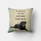 腐った腐った腐ったラブラドールがここに住んでいる クッション (裏面)