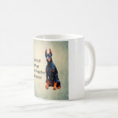 腐った腐った腐った(犬)ドーベルマン・ピンシェルがここに住んでいる コーヒーマグカップ (正面右)