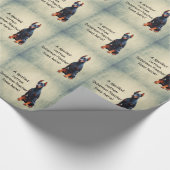 腐った腐った腐った（犬）ドーベルマン・ピンシェルがここに住んでいる ラッピングペーパー (角)