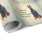 腐った腐った腐った（犬）ドーベルマン・ピンシェルがここに住んでいる ラッピングペーパー (ロールコーナー)