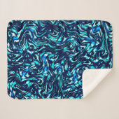 腐った青とシアンの曲線 シェルパブランケット (正面(横))