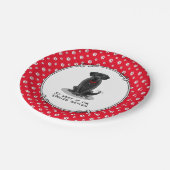 腐った黒いラボラブラドールレトリエバードッグ ペーパープレート (アングル)