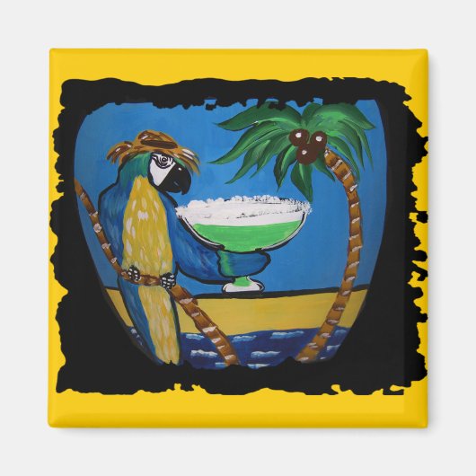 腐っていくインコ マグネット (正面)