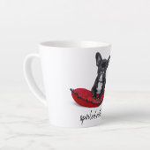 腐パーソナライズされた腐した犬の写真 カフェラテマグ (左アングル)