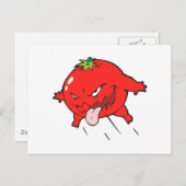 腐怒ったトマトのキャラクター ポストカード (正面/裏面)
