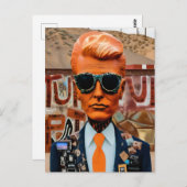 腐敗した社会とオレンジ色の結び付きの男性 ポストカード (正面/裏面)